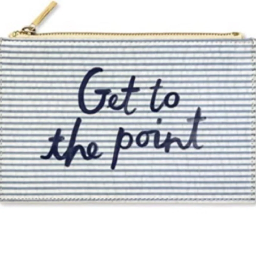 Kate Spade Striped Zipper Pouch